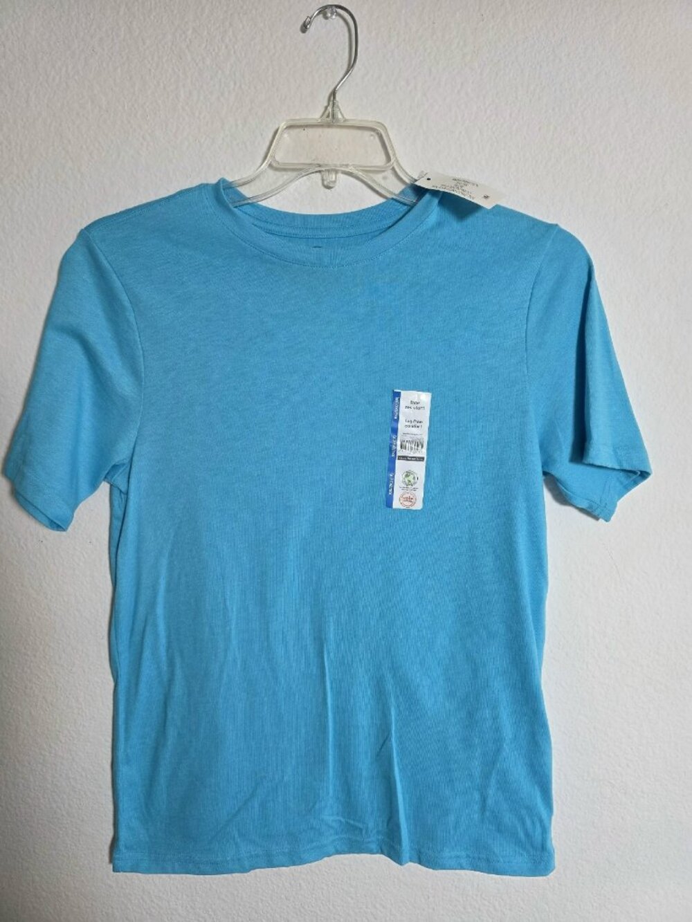 Wonder Nation Boys (18) XXL Blue Solid Crew Neck Short Sleeve T-Shirt NWT